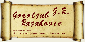 Goroljub Rajaković vizit kartica